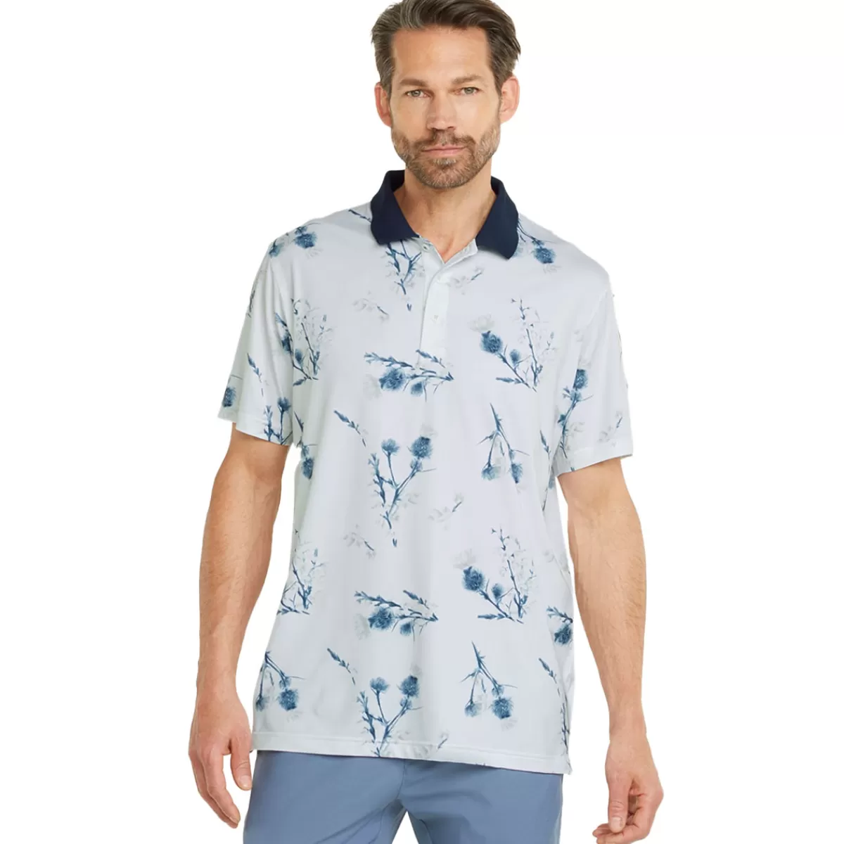 Shop Puma Men's Mattr Lowlands Stretch Golf Polo Shirt Men Men's Golf Polo Shirts
