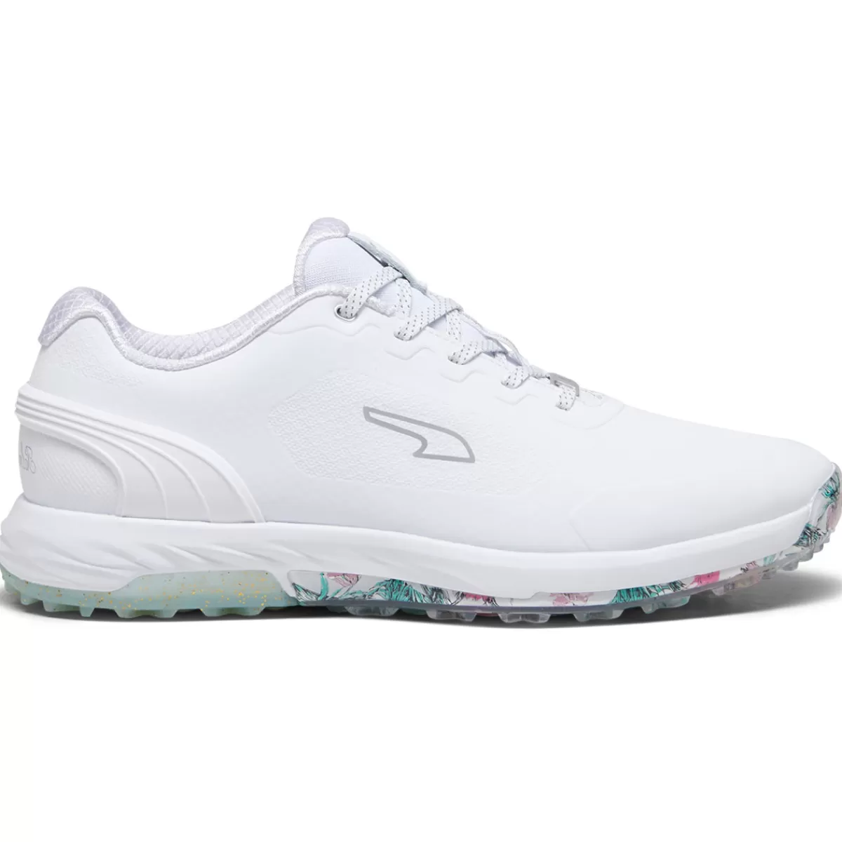 Store PUMA Golf Puma Men's X Palm Tree Crew Alphacat Nitro Waterproof Spikeless Golf Shoes White/Green/Pink