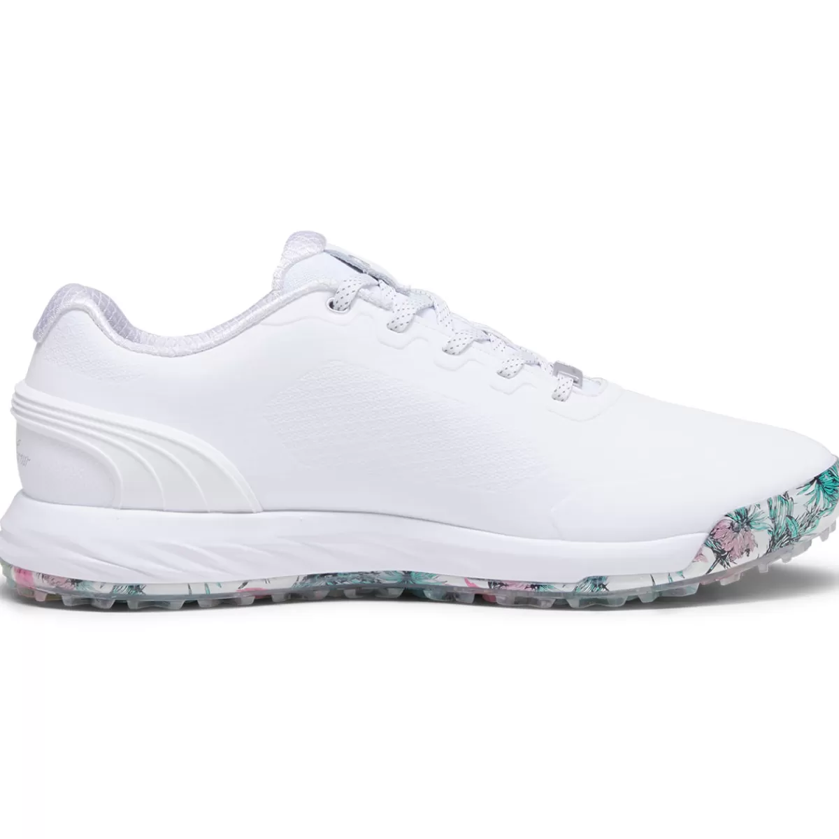 Store PUMA Golf Puma Men's X Palm Tree Crew Alphacat Nitro Waterproof Spikeless Golf Shoes White/Green/Pink
