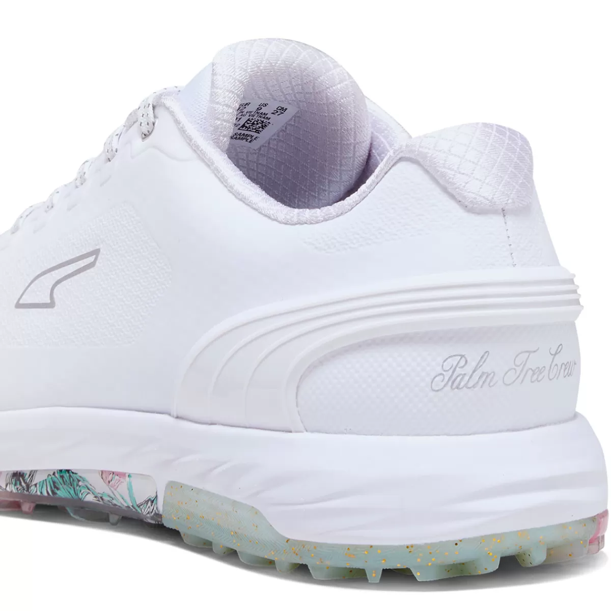Store PUMA Golf Puma Men's X Palm Tree Crew Alphacat Nitro Waterproof Spikeless Golf Shoes White/Green/Pink