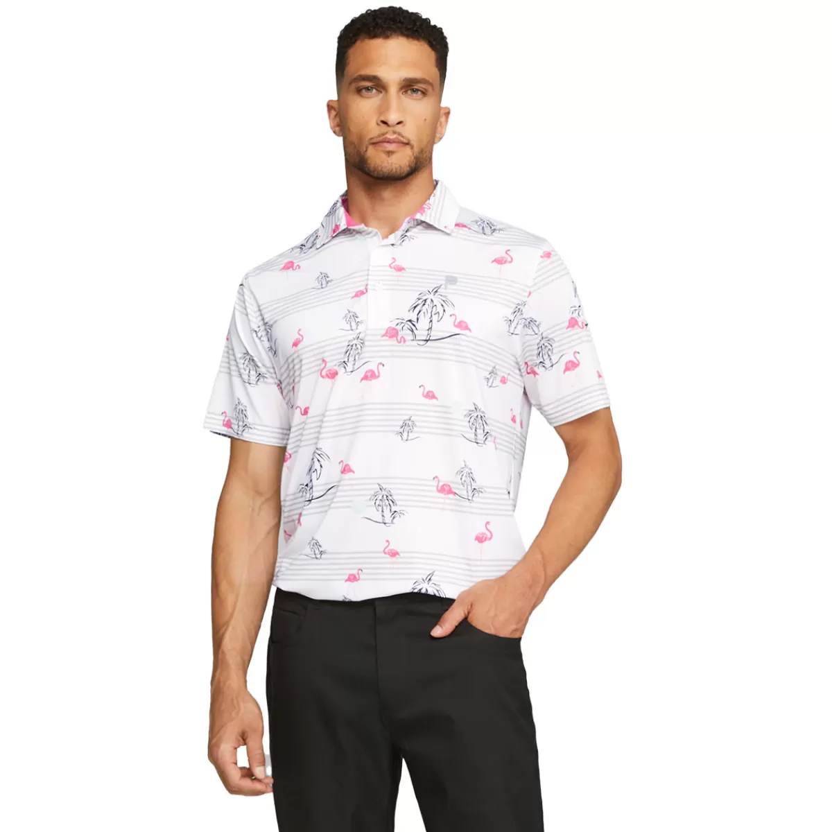 Shop PUMA Golf Puma Men's X Ptc Print Golf Polo Shirt
