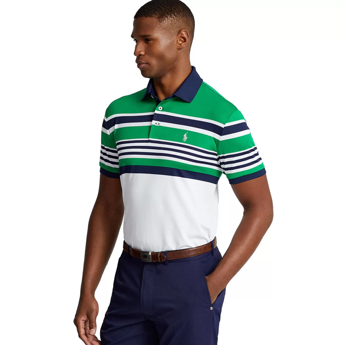 Discount Classic Fit Performance Mesh Golf Polo Shirt Men Men's Golf Polo Shirts