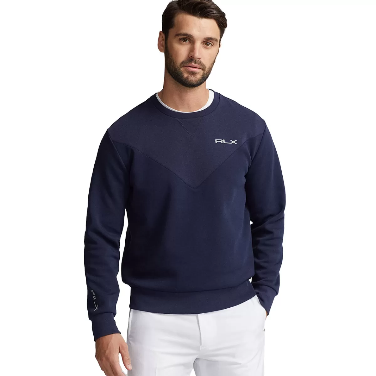 Clearance Logo Double-Knit Pullover Golf Sweater Men Men's Golf Sweaters