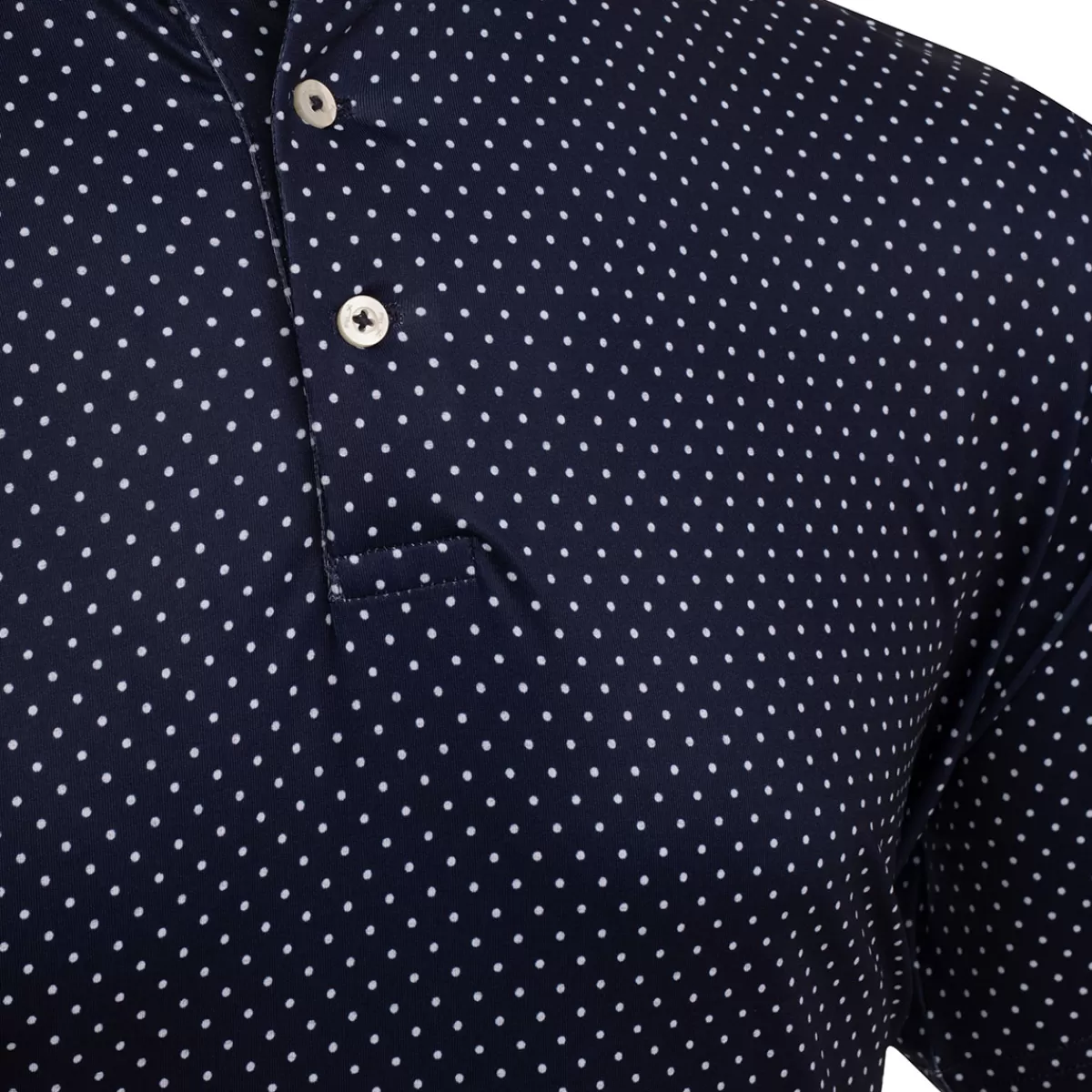 Discount Ralph Lauren Men's Rlx Airflow Preppy Dot Stretch Golf Polo Shirt Navy/Preppy Dot