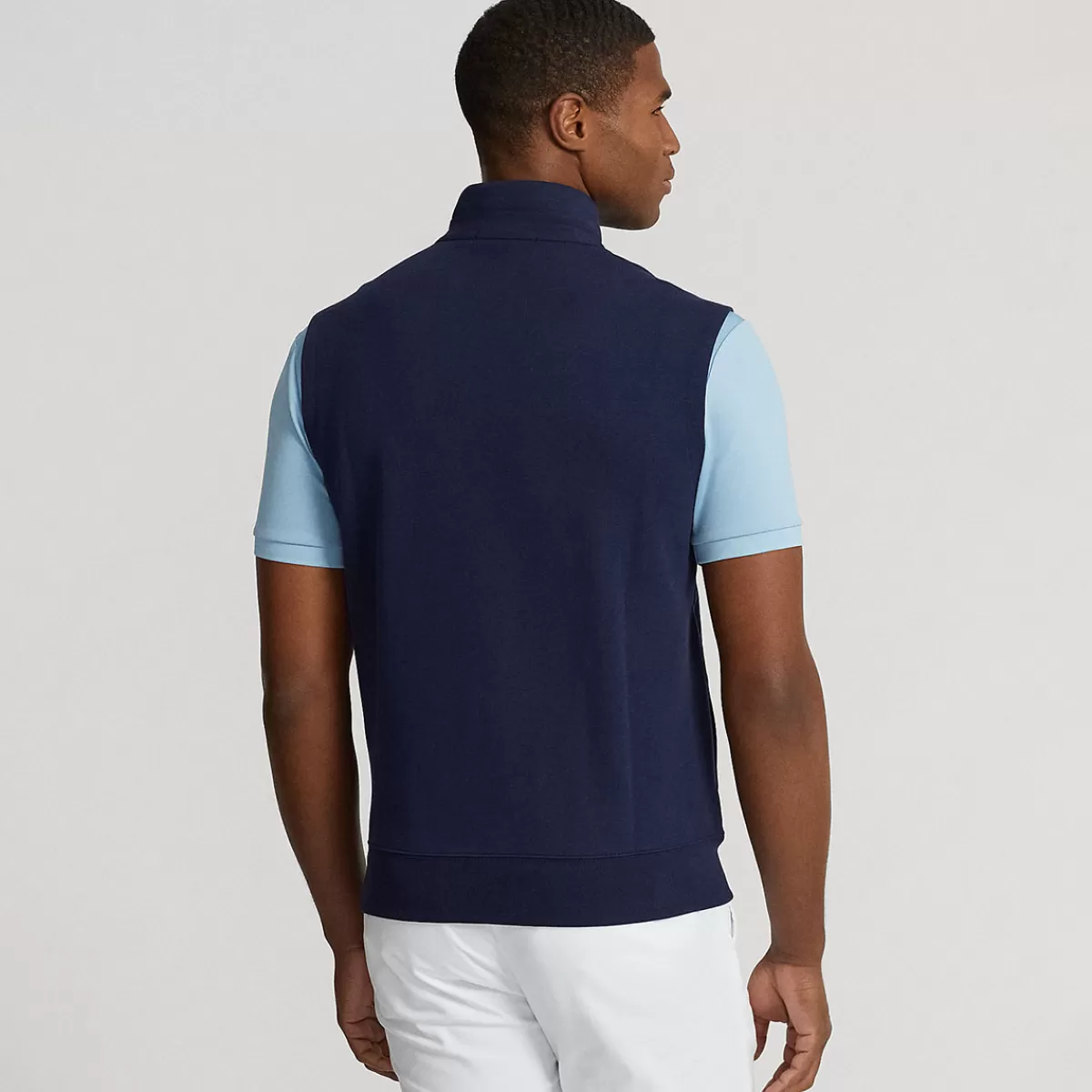 Best Sale Men's Rlx Double-Knit Quarter Zip Golf Gilet Men Men's Golf Sweaters