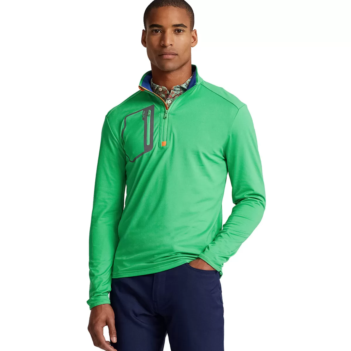 Best Men's Rlx Jersey Luxury Quarter Zip Golf Mid Layer Men Men's Golf Polo Shirts