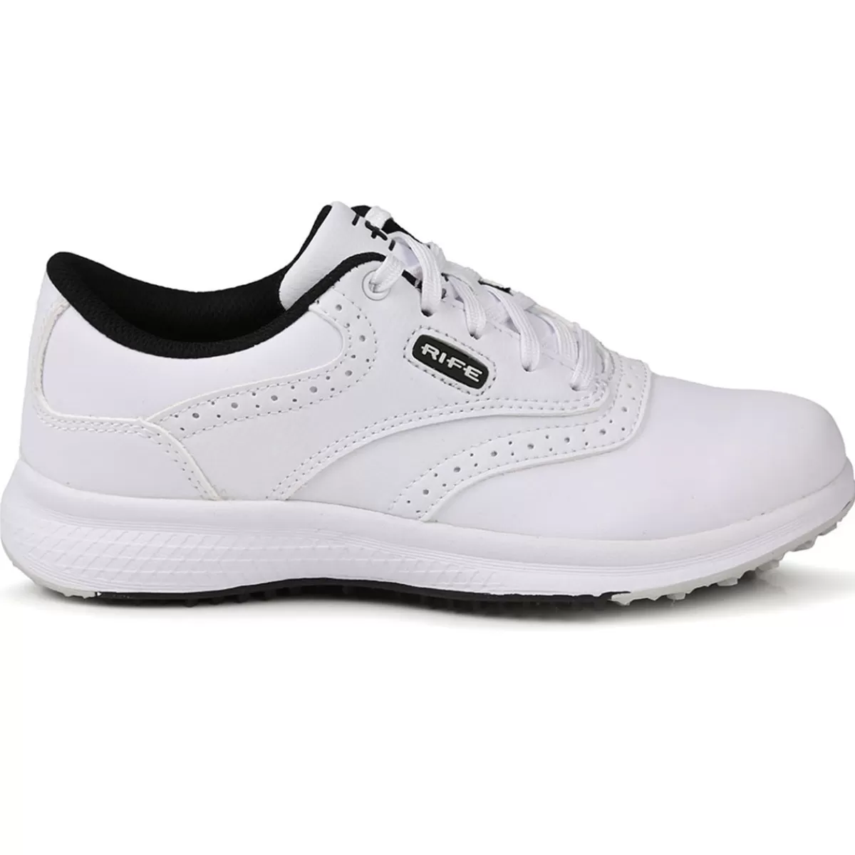 Sale Rife Ladies Sigma Waterproof Spikeless Golf Shoes White/White