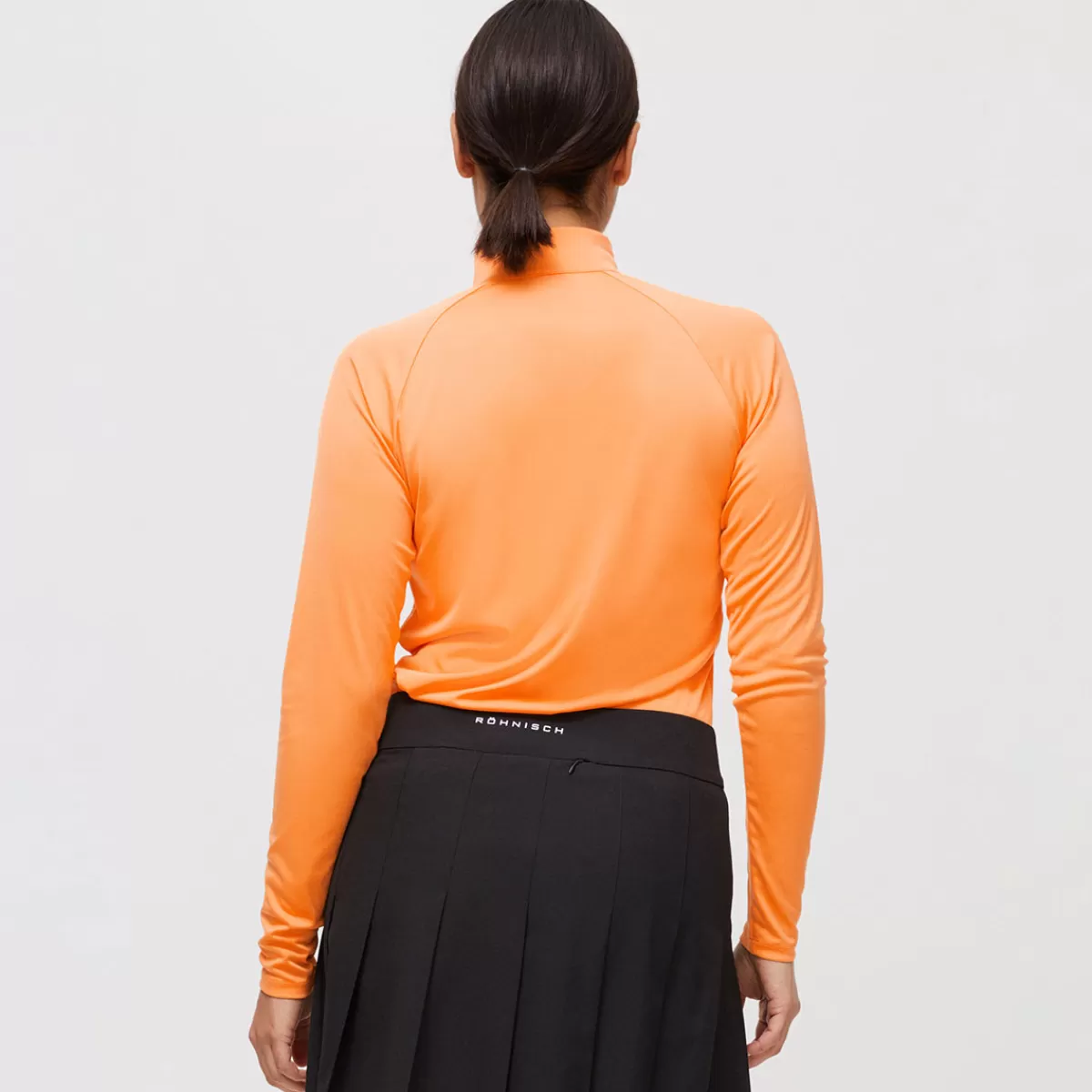 Store Röhnisch Rohnisch Ladies Addy Long Sleeve Golf Mid Layer Blazing Orange
