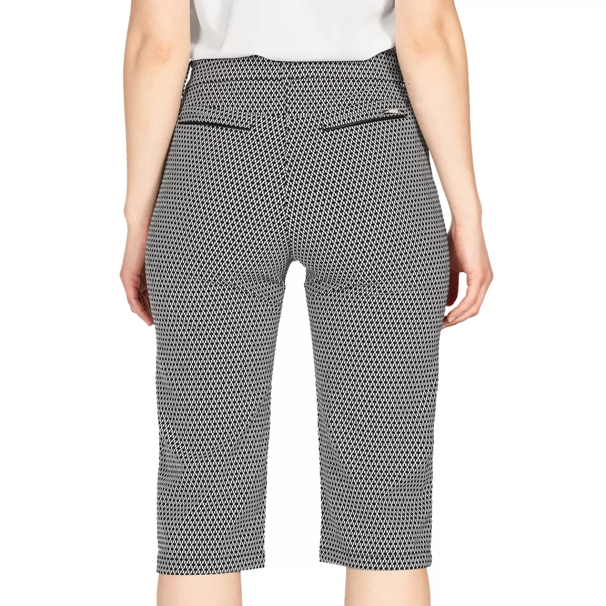 Cheap Röhnisch Rohnisch Ladies Smooth Pirate Stretch Golf Trousers Black/White Check