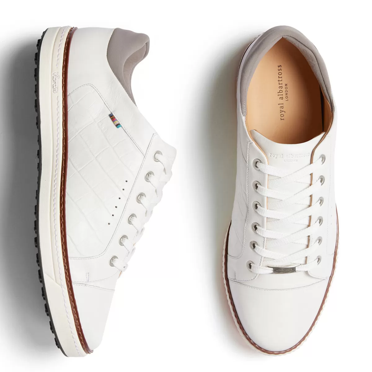 Online Royal Albartross Men's Bond Spikeless Golf Shoes White