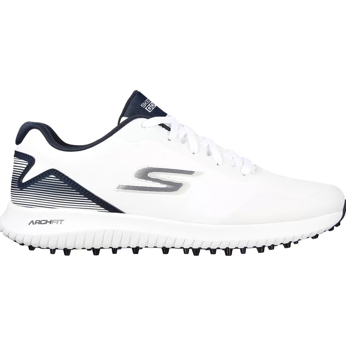 New Skechers Men's Go Max 2 Waterproof Spikeless Golf Shoes White/Navy