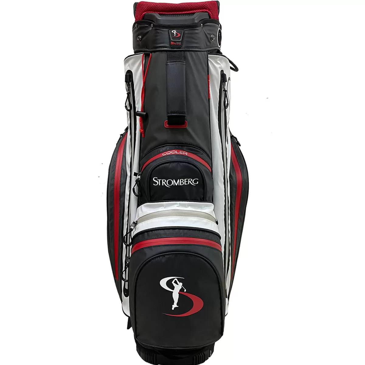 Shop Stromberg Drive Organiser 4.0 Waterproof Golf Cart Bag Black/ White/ Red