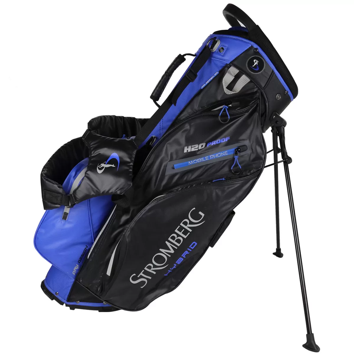 Cheap Stromberg Hybrid Waterproof Golf Stand Bag Black/Royal/Silver