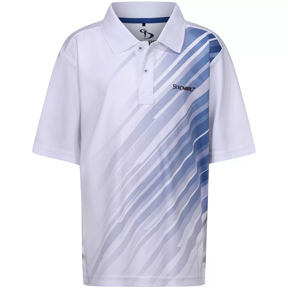 Cheap Stromberg Junior Fade Stretch Golf Polo Shirt White/True Blue