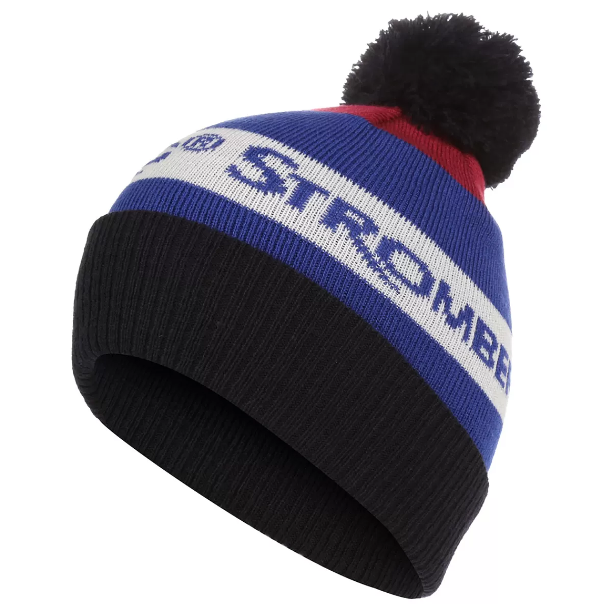 Cheap Stromberg Junior Wide Stripe Pom Beanie Peacoat/Cherry