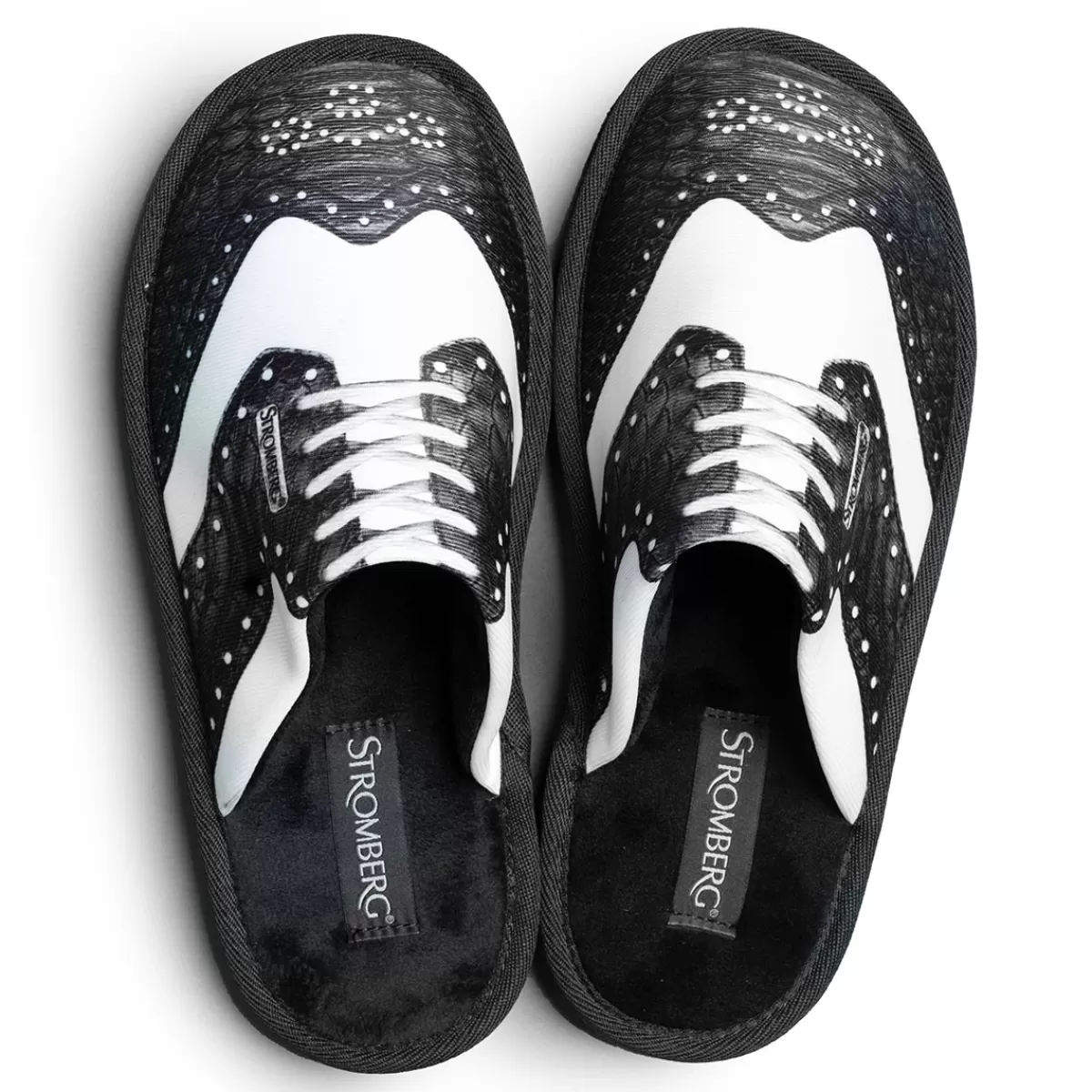 Flash Sale Stromberg Men's Brogue Mule Golf Slippers Black/White