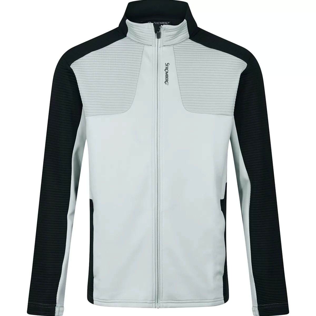 New Stromberg Men's Chest Quilted Hybrid Golf Jacket Storm Grey/Jet Black