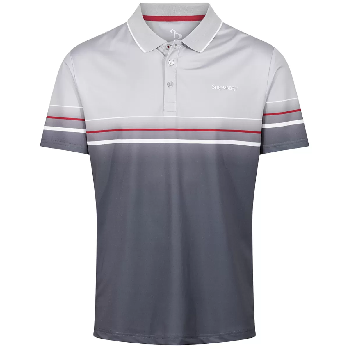 Outlet Stromberg Men's Colour Block Chest Stripe Golf Polo Shirt