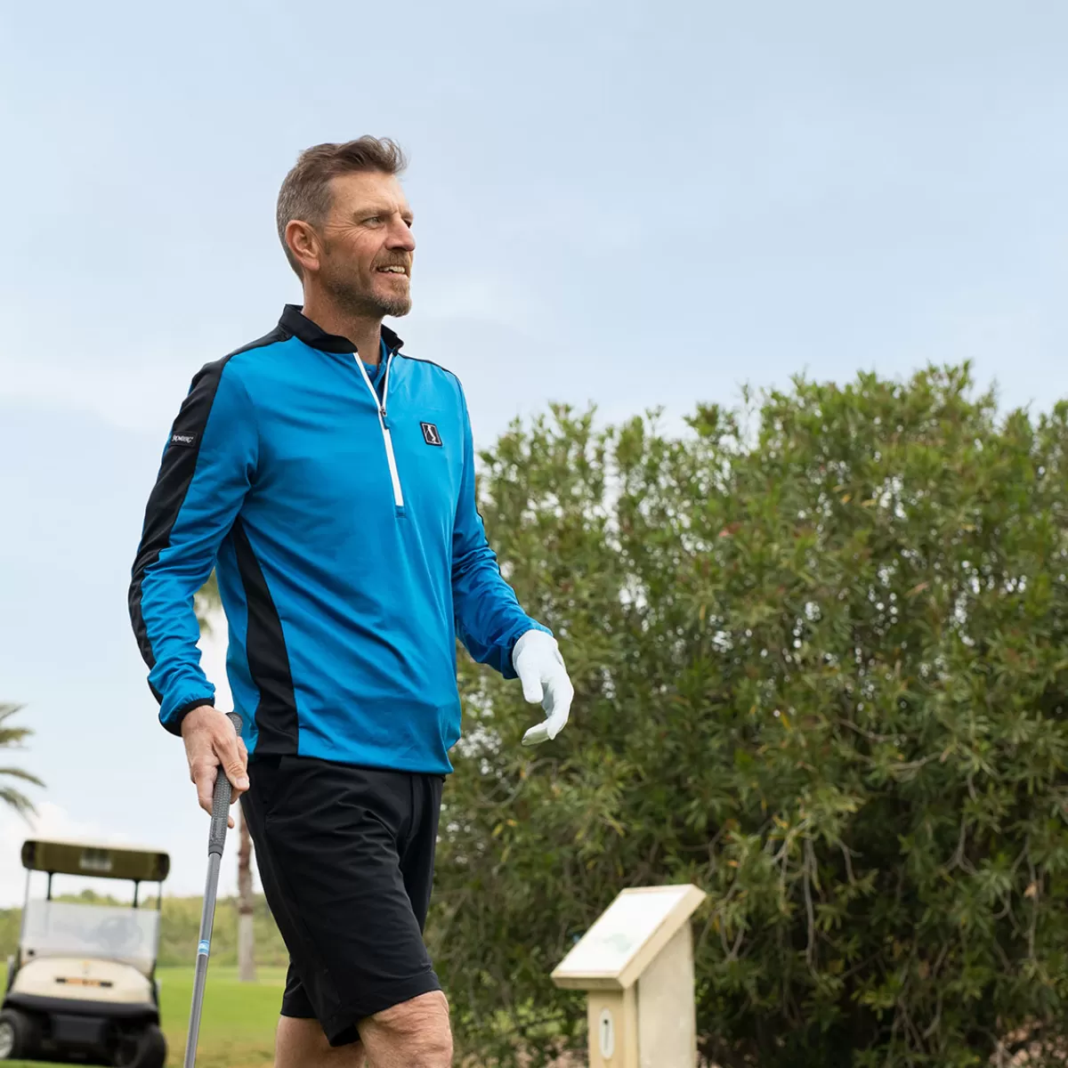 Cheap Men's Lee Sharpe Tresla Half Zip Golf Mid Layer Men Men's Golf Midlayers