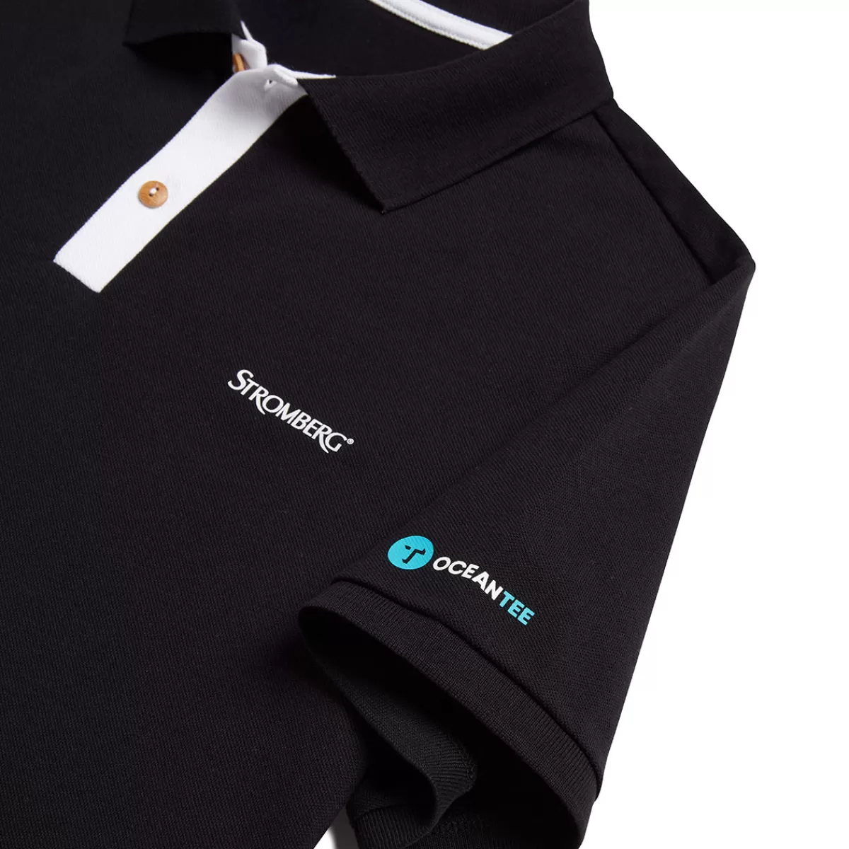 New Stromberg Men's Ocean Tee Collaboration Breathable Golf Polo Shirt Black