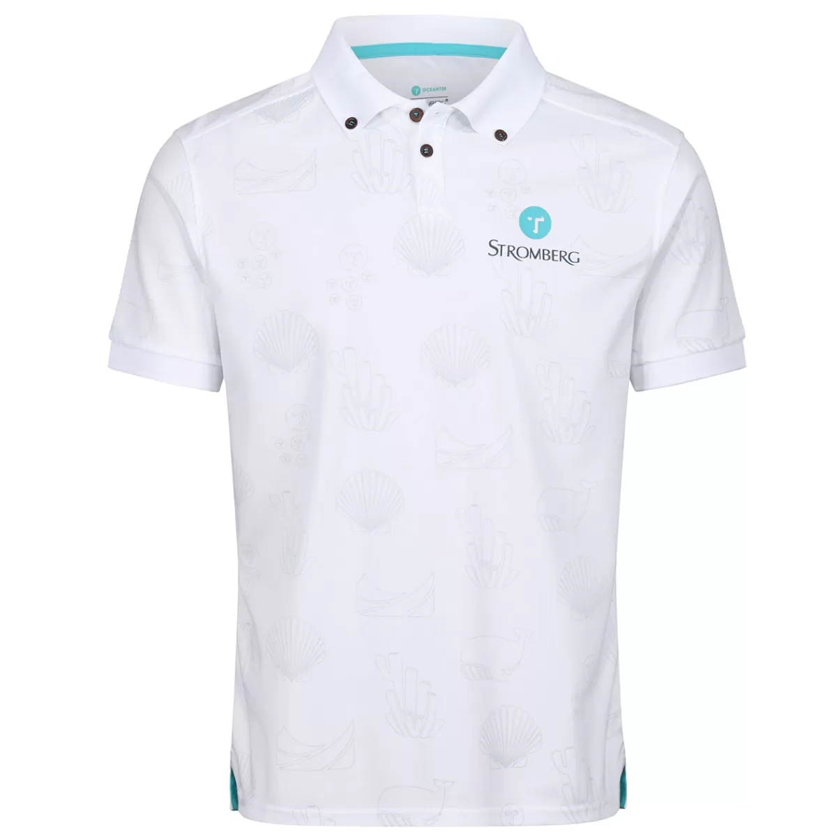 Best Sale Ocean Tee Stromberg Men's Oceantee Print Golf Polo Shirt