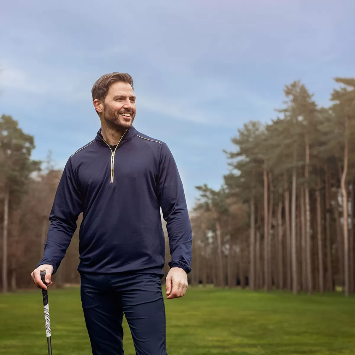 Clearance Men's Segura Half Zip Golf Mid Layer Men Men's Golf Sweaters