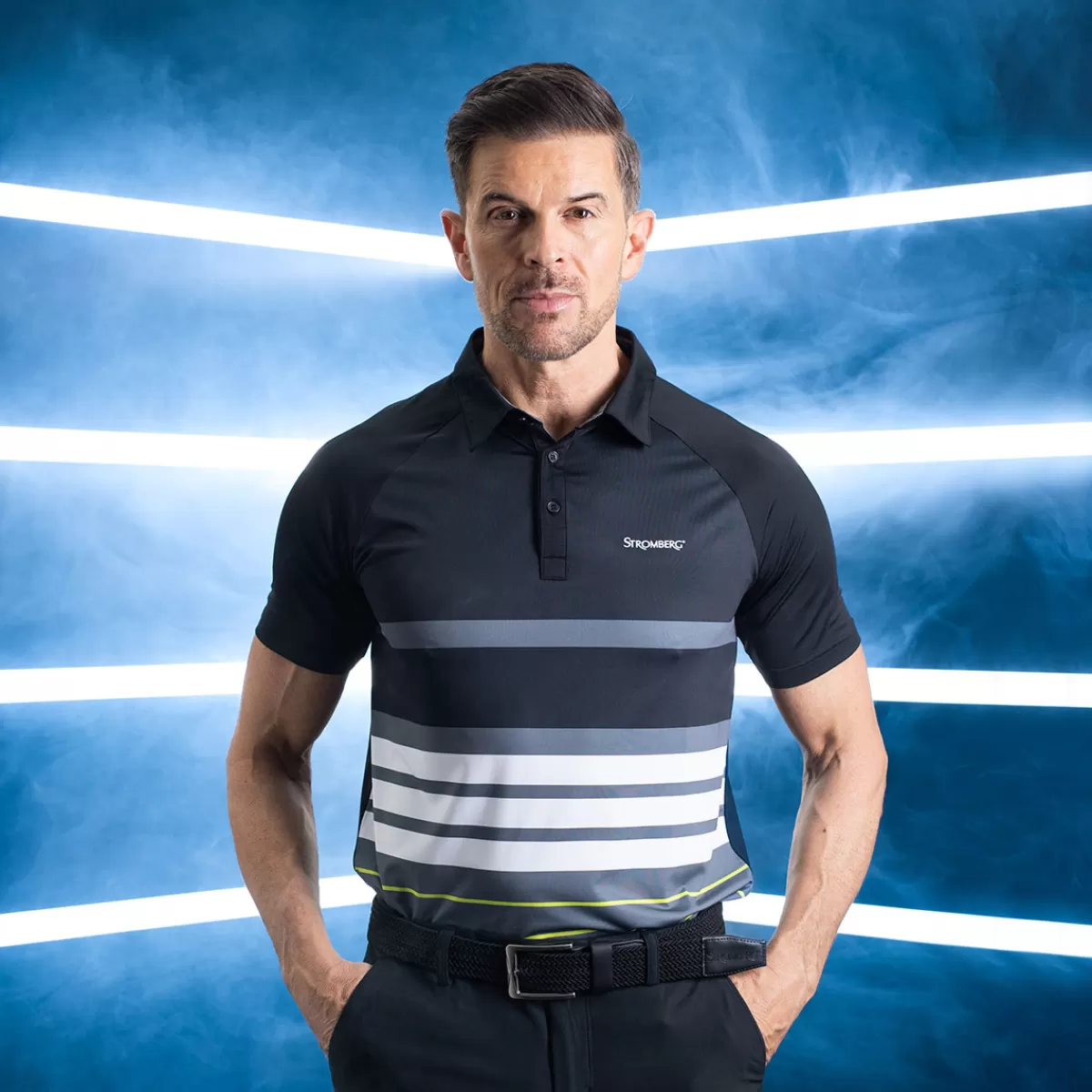 Discount Stromberg Men's Stripe Polo Shirt