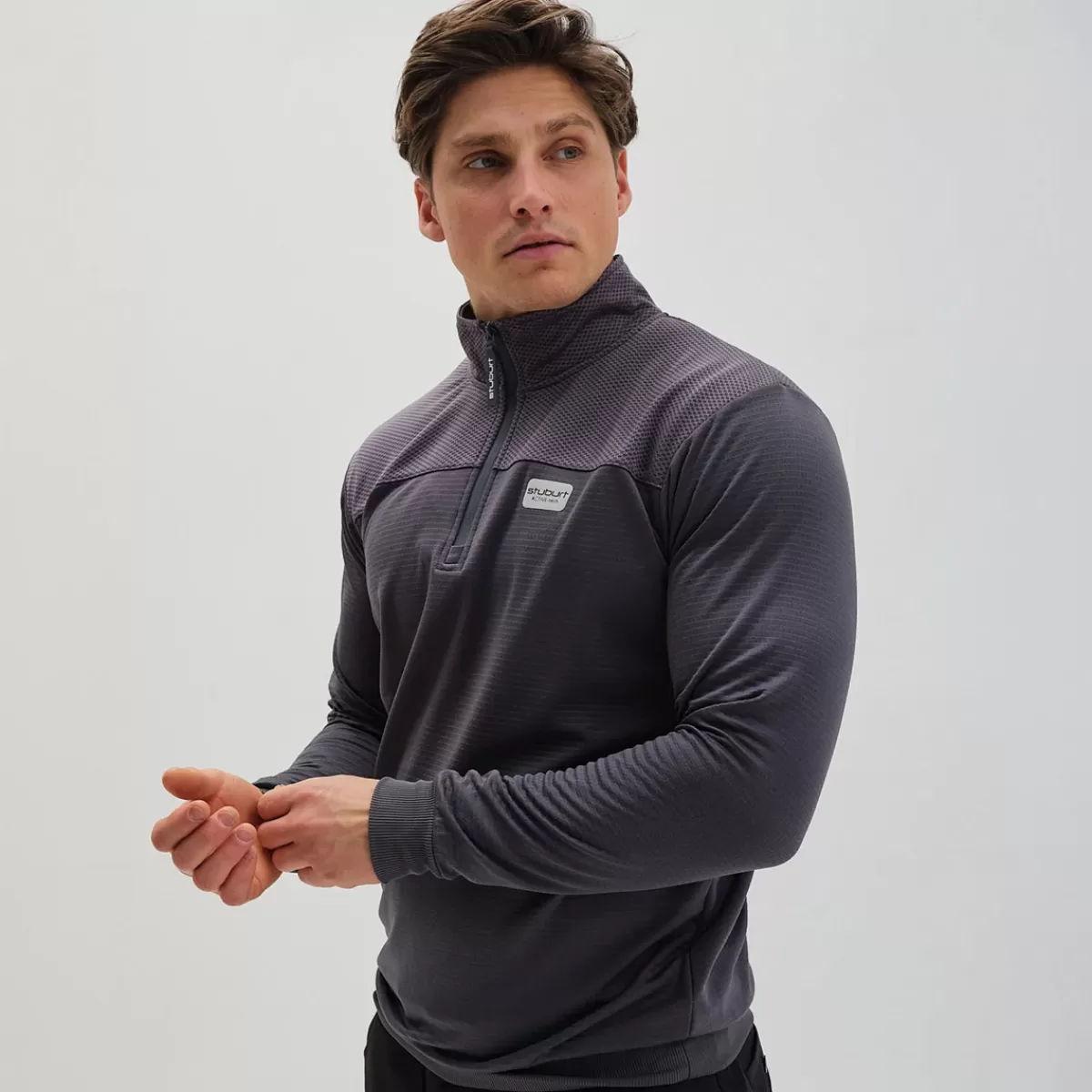Hot Men's Active-Tech Half Zip Golf Mid Layer Men Men's Golf Sweaters