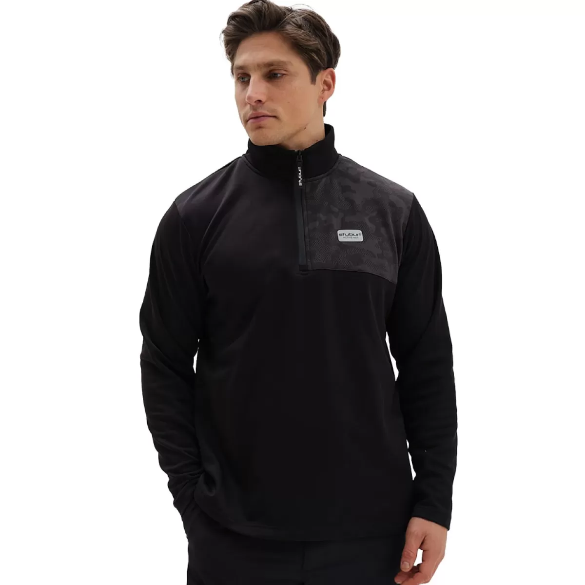 Cheap Men's Active-Tech Half Zip Golf Midlayer Men Men's Golf Sweaters
