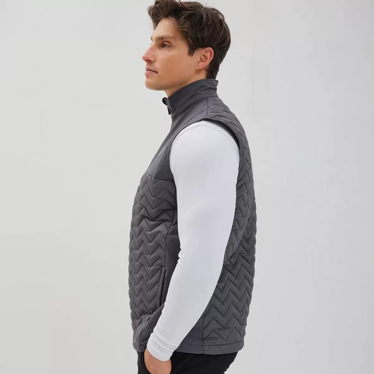 Cheap Men's Evolution Tech Padded Golf Gilet Men Men's Golf Sweaters