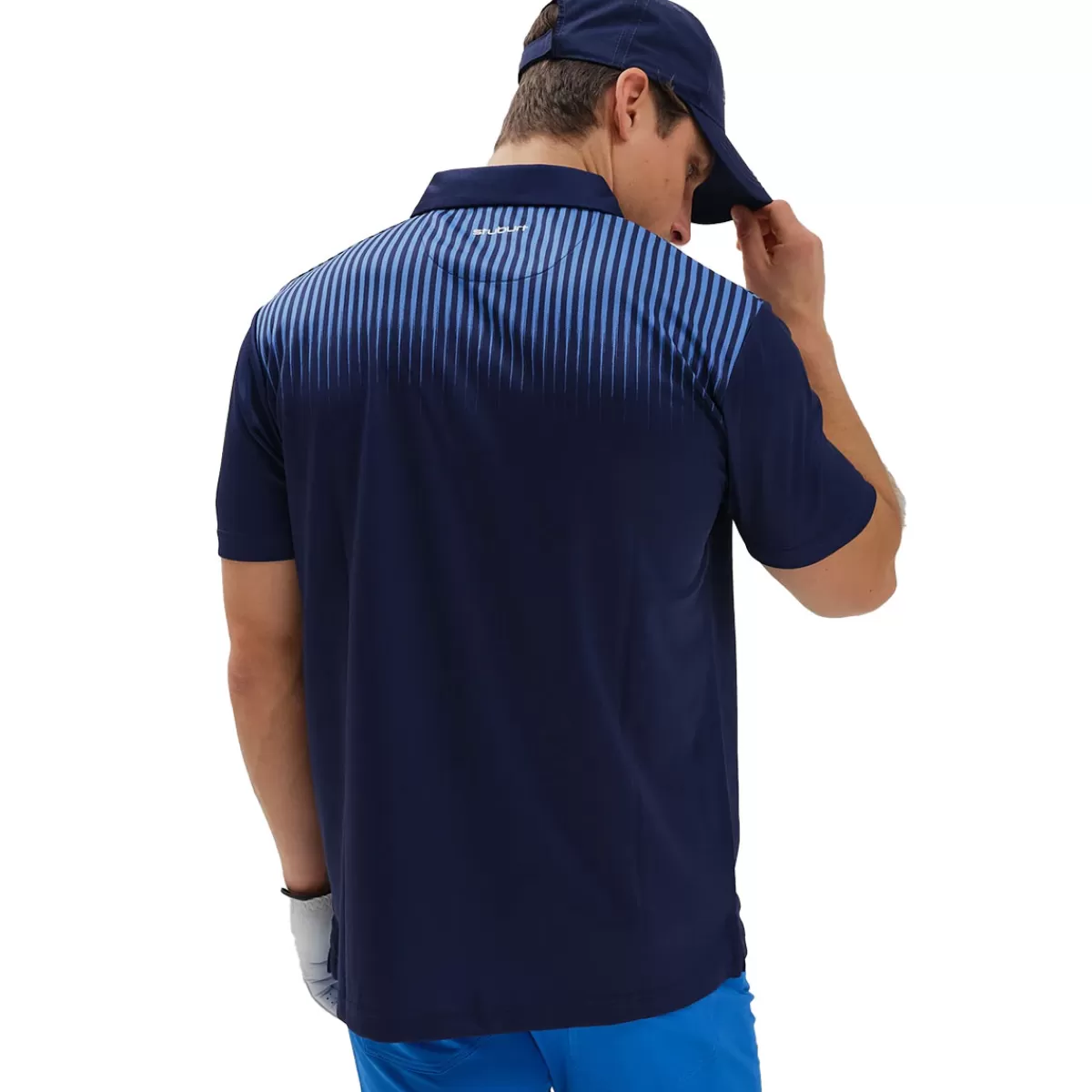 Shop Stuburt Men's Pebble Stretch Golf Polo Shirt Midnight