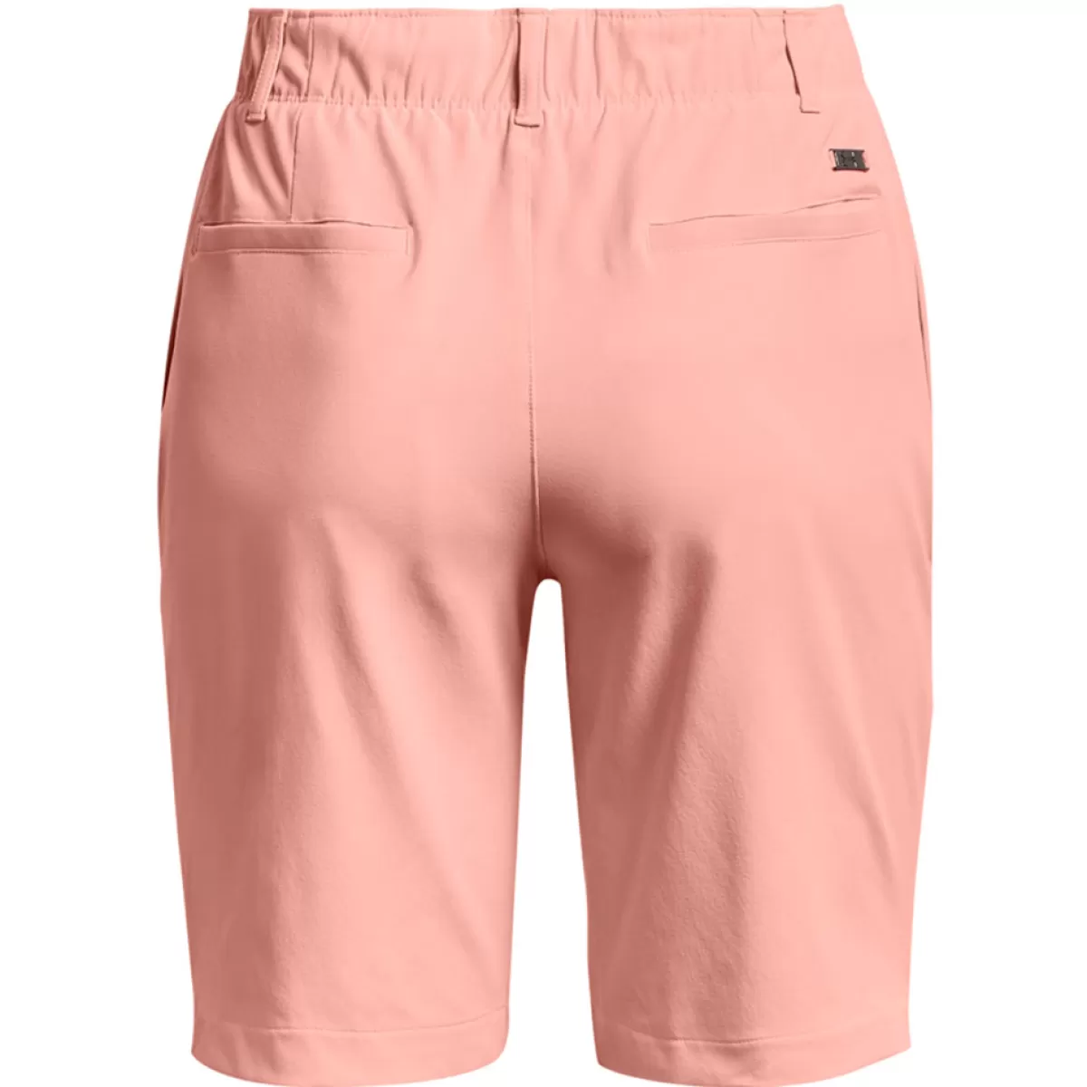 Best Under Armour Ladies Links Stretch Golf Shorts Pink Sands/Metallic Silver