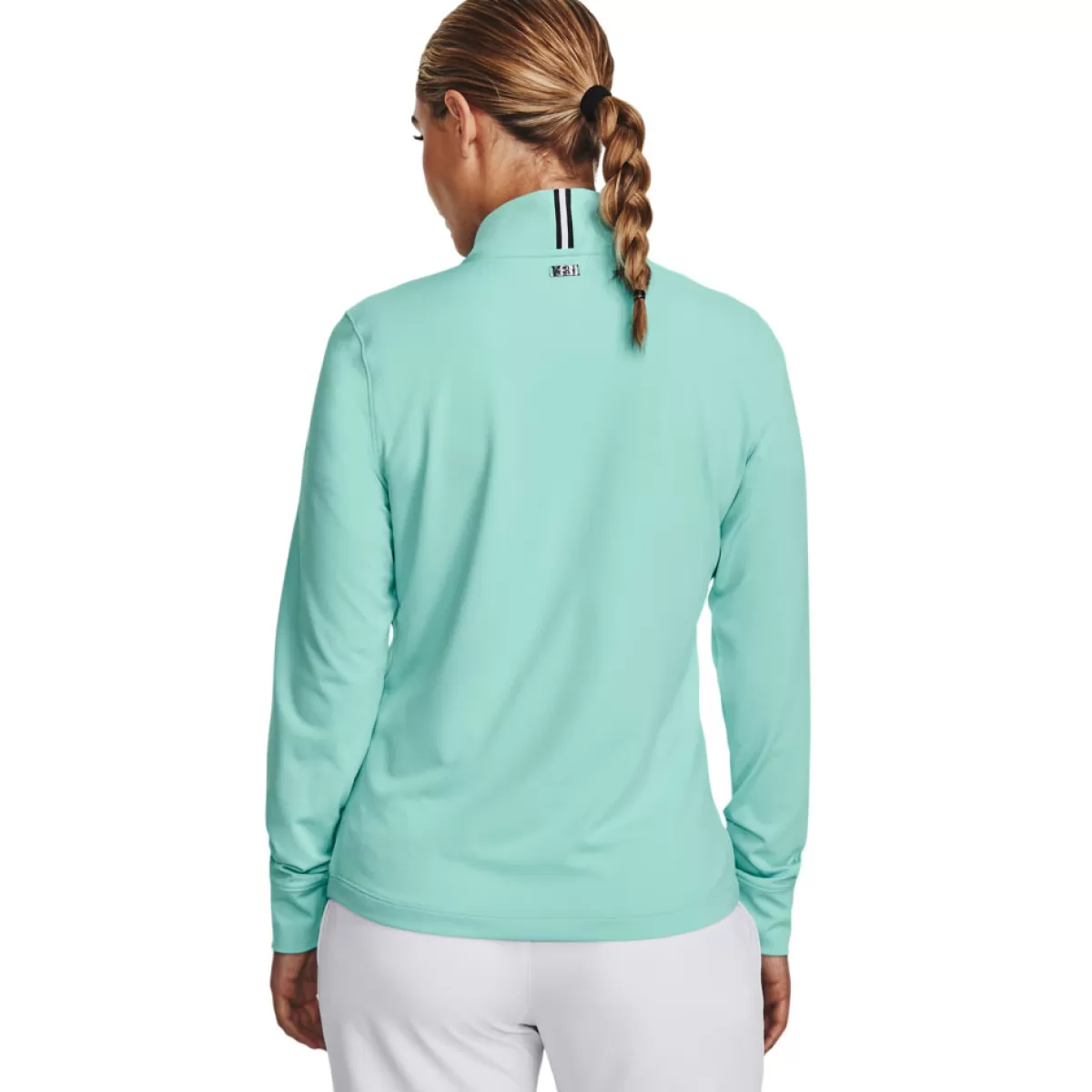Sale Under Armour Ladies Zinger Quarter Zip Golf Mid Layer Turquoise/Midnight/Silver
