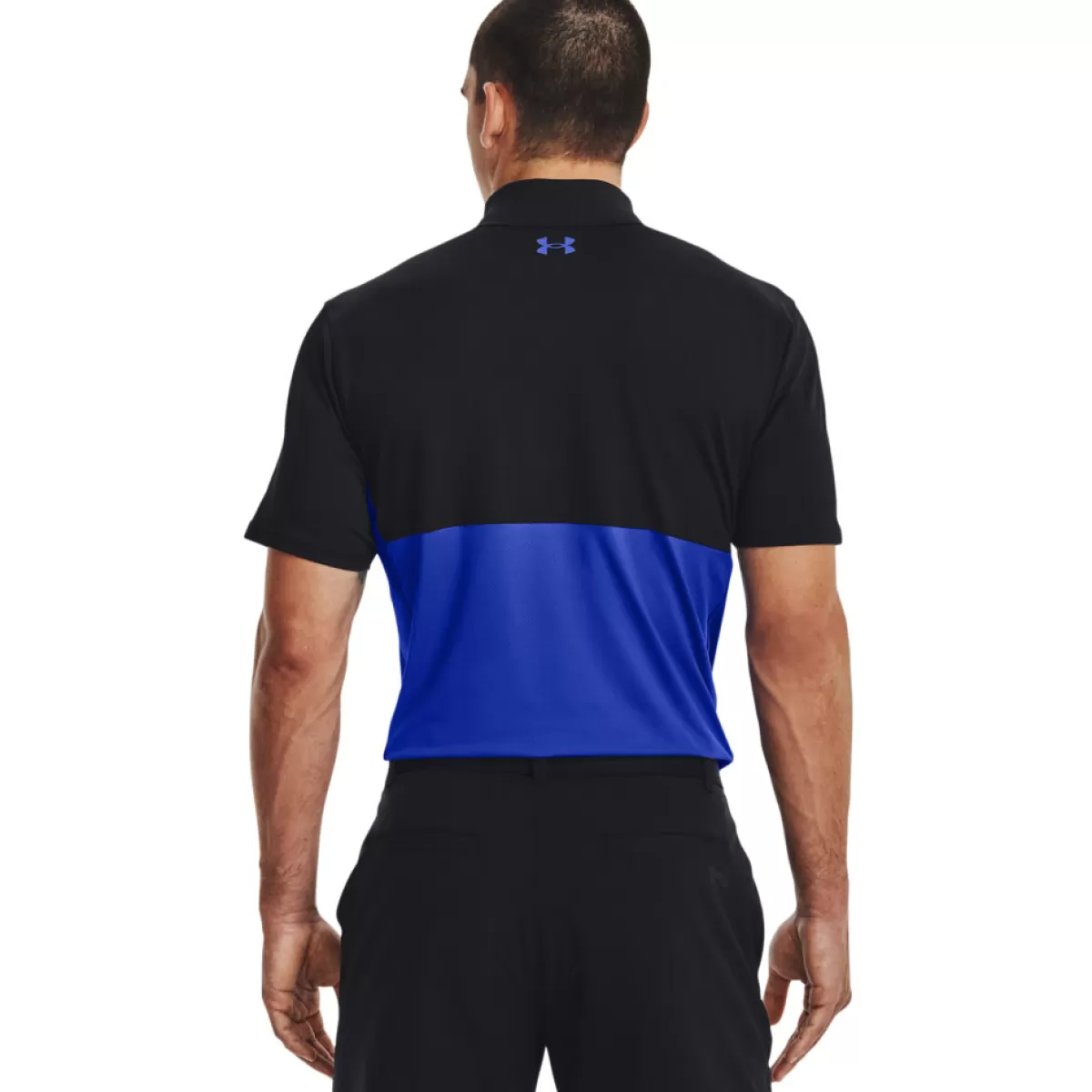 Online Men's Performance Blocked Stretch Golf Polo Shirt Men Men's Golf Polo Shirts