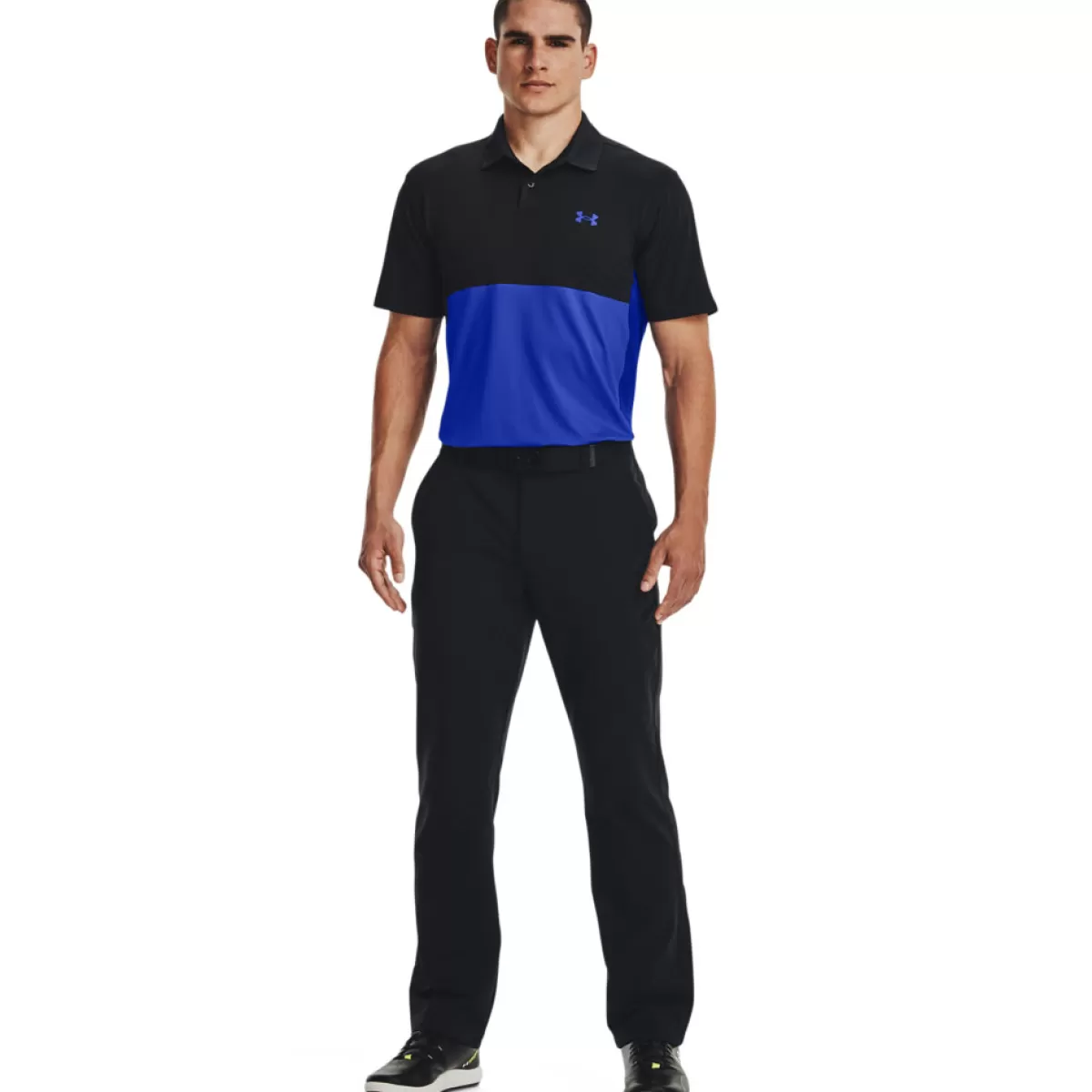 Cheap Under Armour Men's Performance Blocked Stretch Golf Polo Shirt