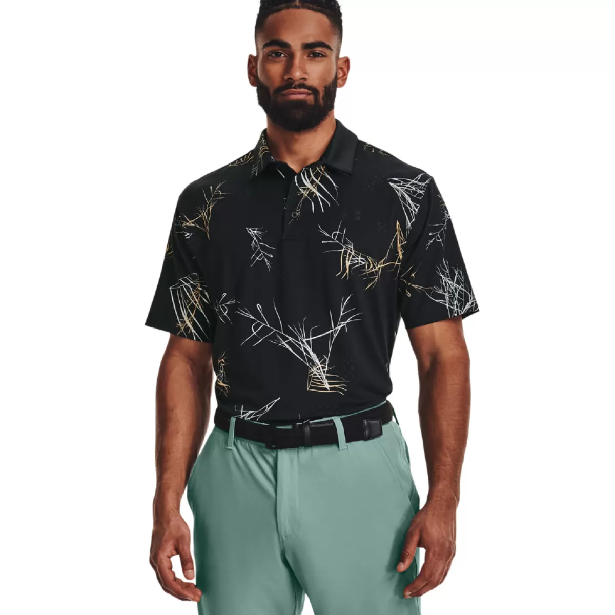 Cheap Under Armour Men's Playoff 2.0 The Escape Golf Polo Shirt Black/Black