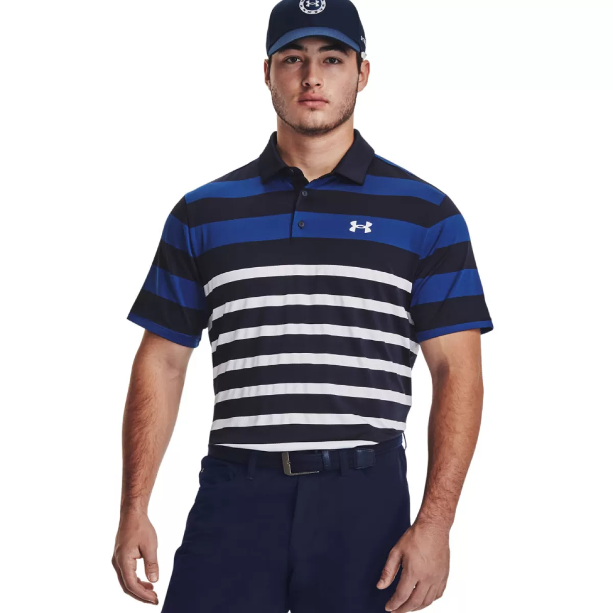 Clearance Men's Playoff 3.0 Rugby Yd Stripe Golf Polo Shirt Men Men's Golf Polo Shirts