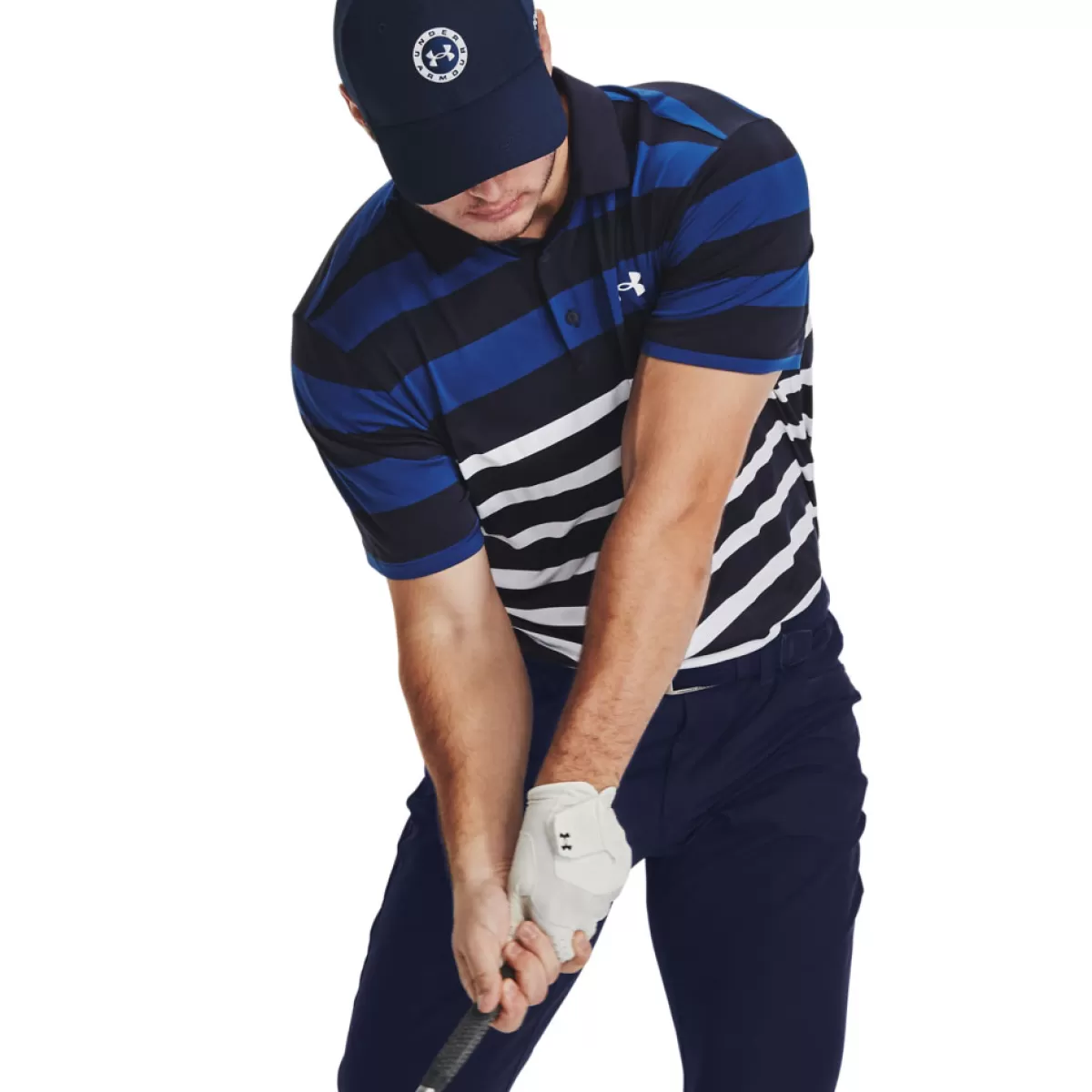 Fashion Under Armour Men's Playoff 3.0 Rugby Yd Stripe Golf Polo Shirt