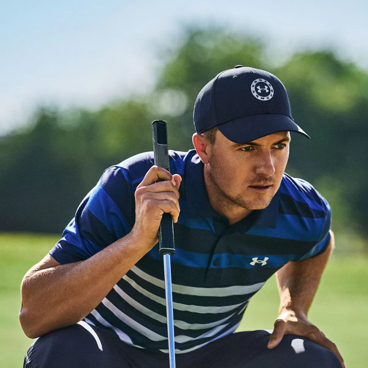 Fashion Under Armour Men's Playoff 3.0 Rugby Yd Stripe Golf Polo Shirt
