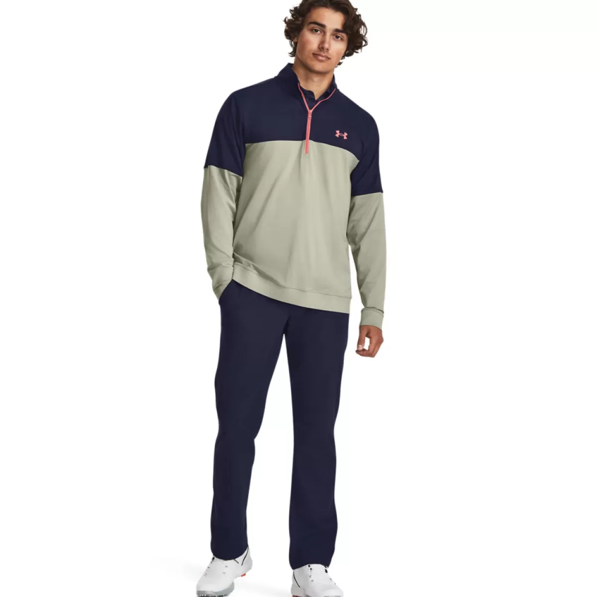 Best Men's Storm Half Zip Golf Mid Layer Men Men's Golf Sweaters