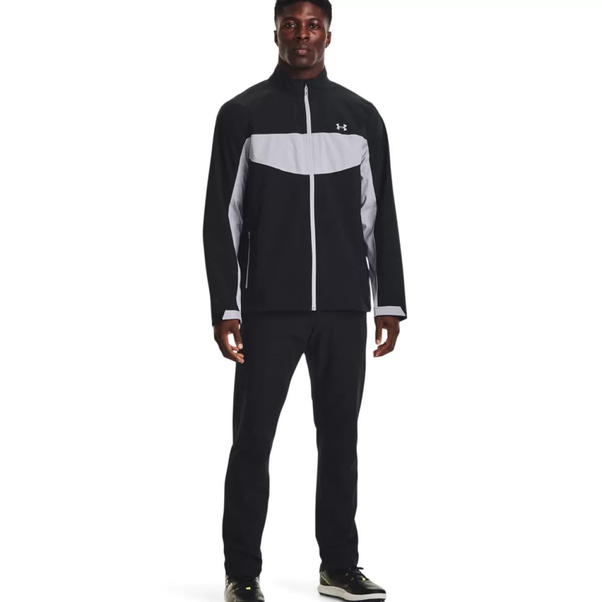 Online Under Armour Men's Stormproof 2.0 Waterproof Full Zip Golf Jacket Black/Mod Grey/Mod Grey