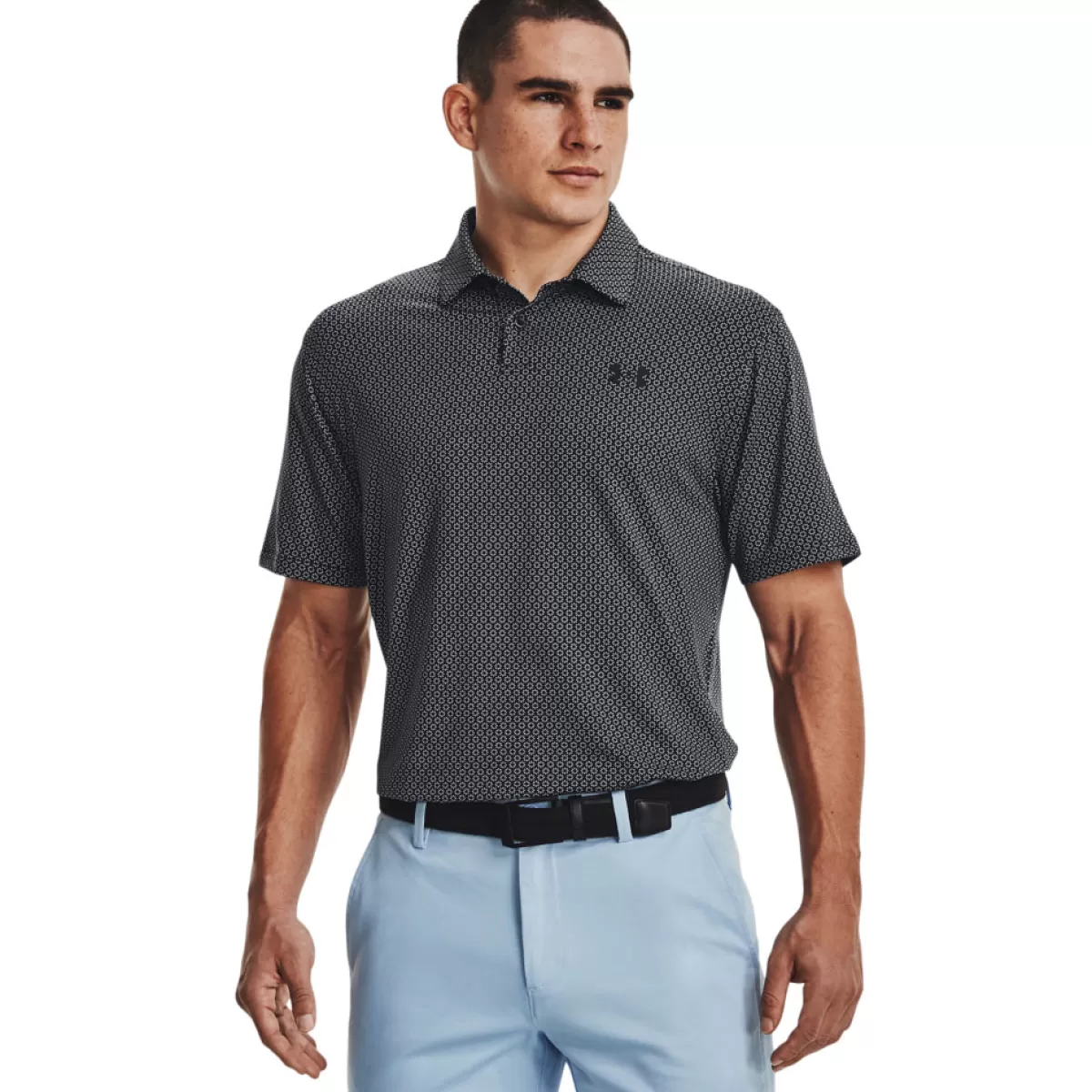 New Under Armour Men's T2G Printed Stretch Golf Polo Shirt