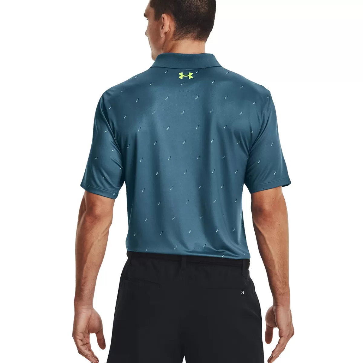 Flash Sale Under Armour Performance 3.0 Deuces Golf Polo Shirt Static Blue/Still Water/Lime